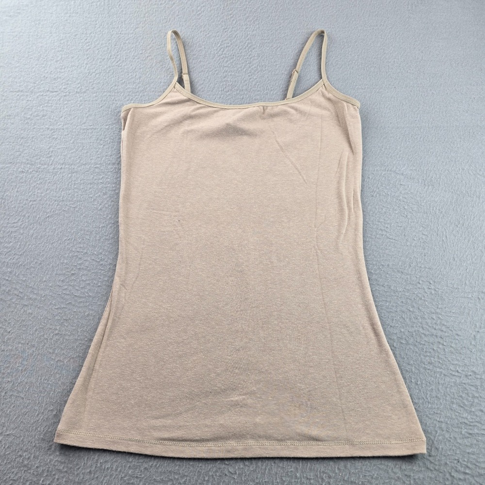 Planet Gold Camisole Tank Top Womens Large Nude Beige Stretchy Spaghetti Straps